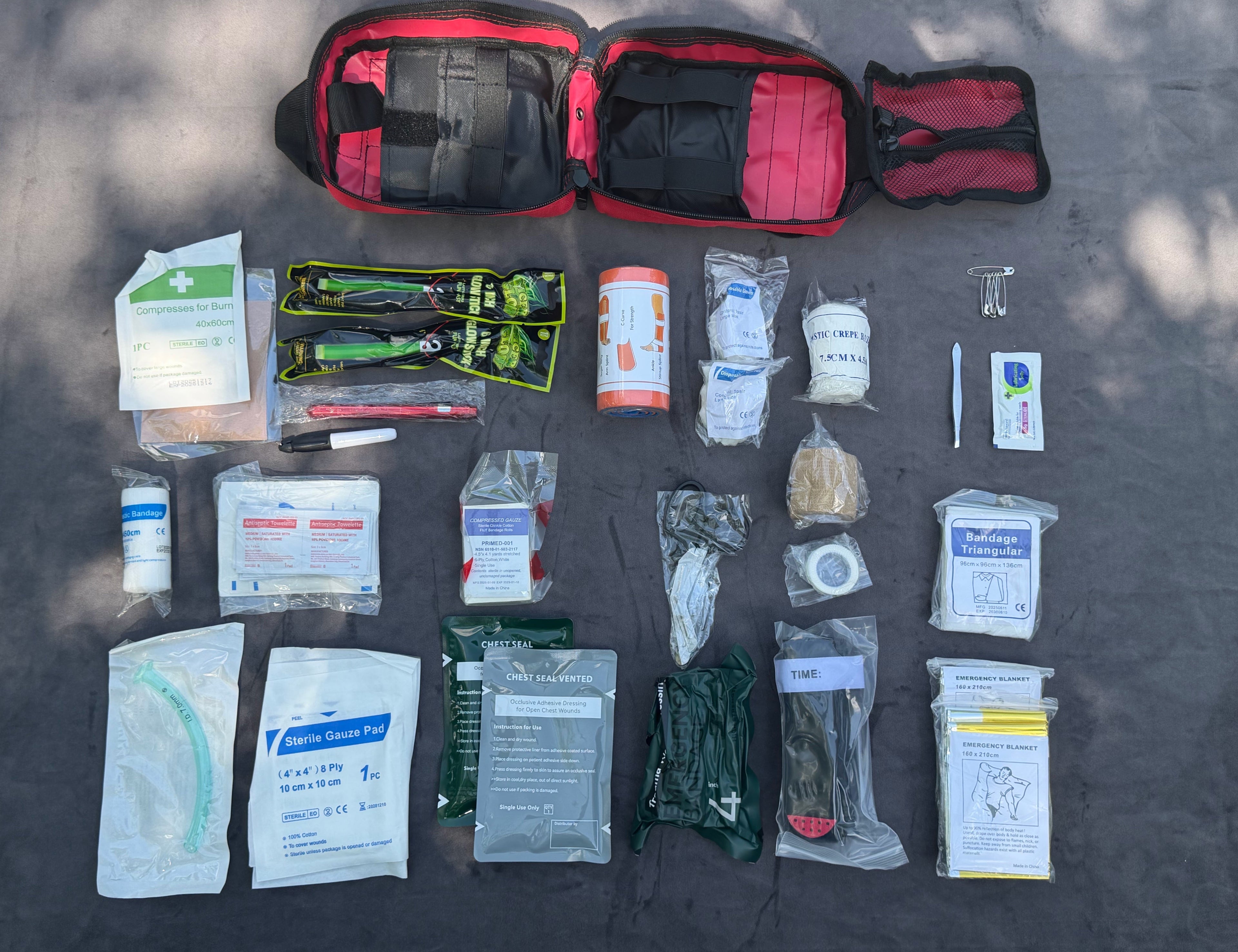 Oh Sh!t Kit | Emergency Trauma Med Kit w FREE mwrap Bandage roll